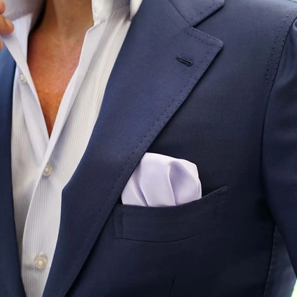 Lavender shades plum and purple 💯 Silk Pocket Square - Picture 9 of 9